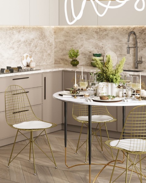 Обеденный стул Stool Group Eiffel AFR-18B-P1 GL/WH