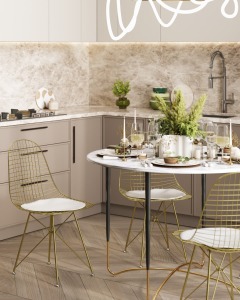 Обеденный стул Stool Group Eiffel AFR-18B-P1 GL/WH