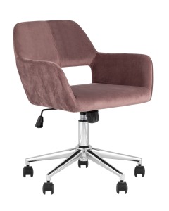 Офисные кресла Stool Group ROSS ROSS CHROME VELVET ROSE