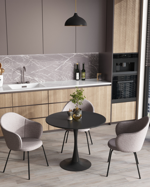 Журнальный стол Stool Group Tulip T004-1-90 black