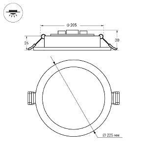 Встраиваемый светильник Arlight DL BACKLIGHT 021444