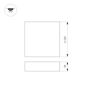 Светильник потолочный Arlight Quadro 034775