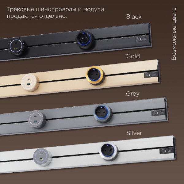 Трековая розетка Arte Milano Am-track-sockets-39 399731TS/USB-Type-C Grey