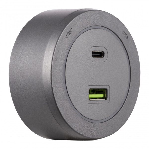 Трековая розетка Arte Milano Am-track-sockets-39 399731TS/USB-Type-C Grey