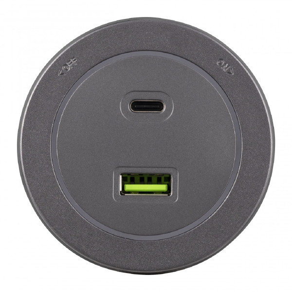 Трековая розетка Arte Milano Am-track-sockets-39 399731TS/USB-Type-C Grey