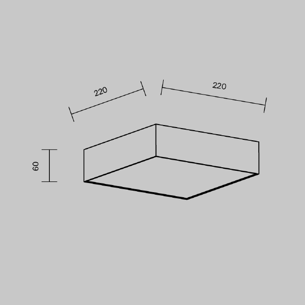 Светильник потолочный Maytoni Zon C032CL-24W4K-SQ-B