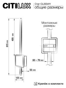 Настенный светильник Citilux Стиг CL203411