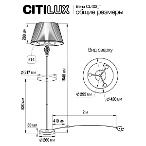 Торшер Citilux Вена CL402930T