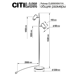 Торшер Citilux Twin CL809011N