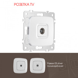 Розетка Arte Milano Am-205 205.43-1.silver