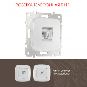 Розетка Arte Milano Am-205 205.51-1.silver