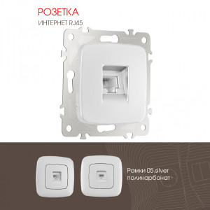Розетка Arte Milano Am-205 205.45-1.silver