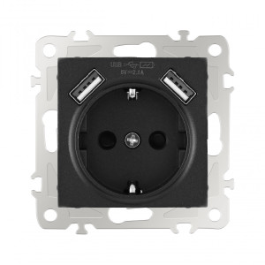 Розетка Arte Milano Am-206 206.47-1.black