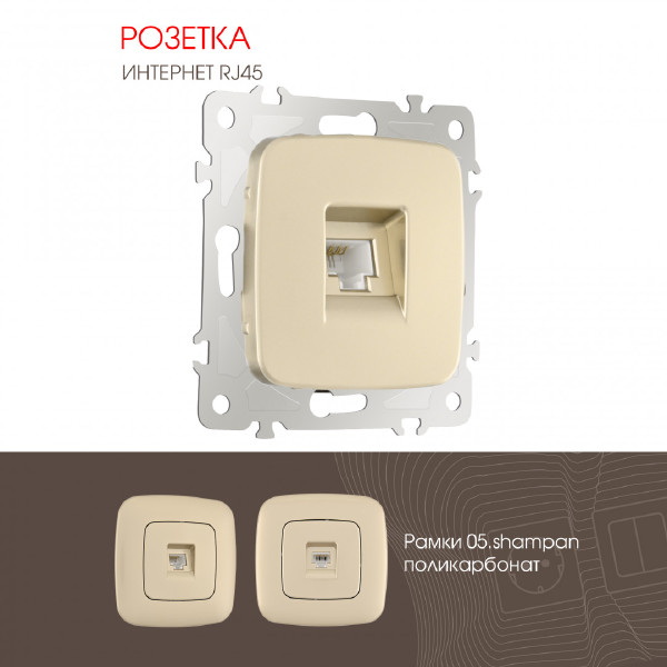 Розетка Arte Milano Am-205 205.45-1.shampan