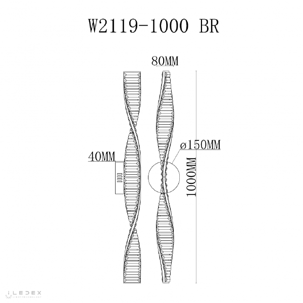 Настенное бра ILedex Vision W2119-1000 BR