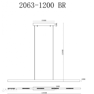 Светильник подвесной ILedex Vision 2063-1200 BR