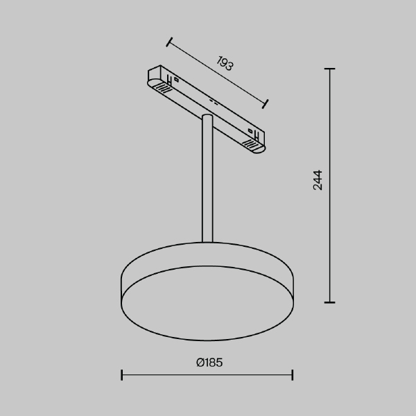 Трековый светильник Maytoni Plato Exility TR131-4-15W-DS-B