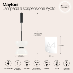 Светильник подвесной Maytoni Kyoto MOD178PL-L11B3K