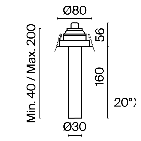 Встраиваемый светильник Maytoni Focus T C140RS-L200-7W3K-W