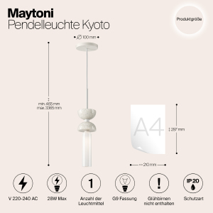 Светильник подвесной Maytoni Kyoto MOD178PL-01W