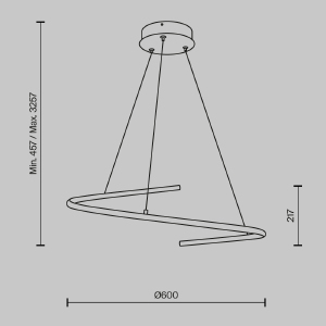 Подвесная люстра Maytoni Curve MOD242PL-L33BSK