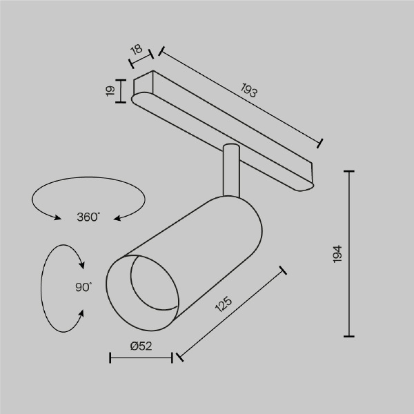 Трековый светильник Maytoni Focus LED Exility TR032-2-12W3K-M-BBS