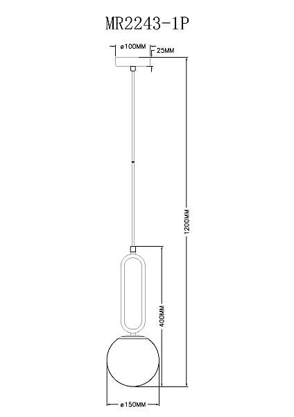 Светильник подвесной MyFar Pierre MR2243-1P