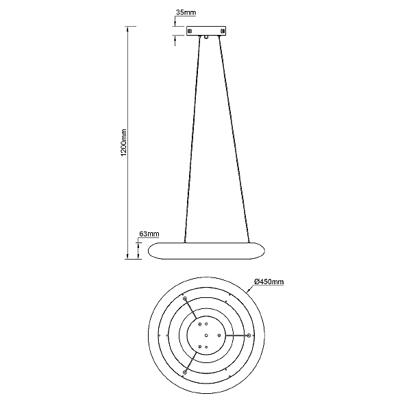 Подвесная люстра Escada Soft 10258/1LED