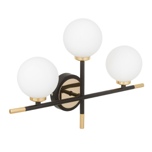 Настенное бра Lumina Deco LDW 6033N-3 BK+F.GD