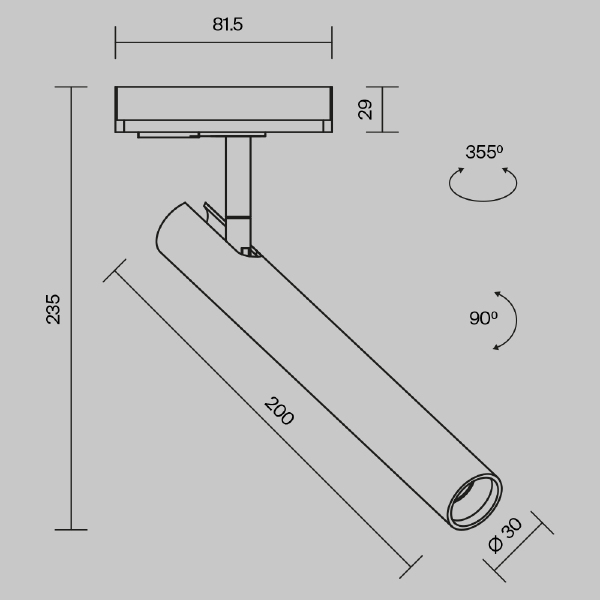 Трековый светильник Maytoni Focus T TR141-1-6W3K-M-B