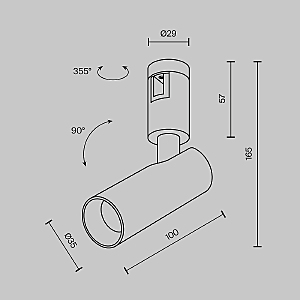 Трековый светильник Maytoni Focus Led TR144-1-5W3K-W-B