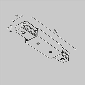 Коннектор для шинопровода Maytoni Accessories for tracks Unity TRA001CB-11B