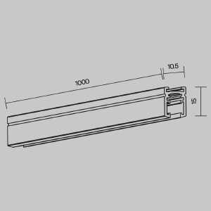 Шинопровод накладной 1м Maytoni Busbar trunkings Levity TRX184-111B