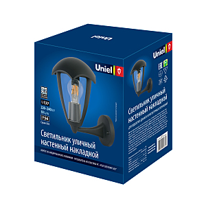 Уличный настенный светильник Uniel Настенные uul-a01s UUL-S80A 60W/E27 IP54 BLACK