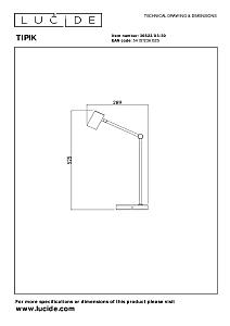 Настольная лампа Lucide Tipik 36622/03/30