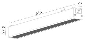 Трековый светильник SWG PRO SLIM DL-SLIM-DFBL-12-CCT