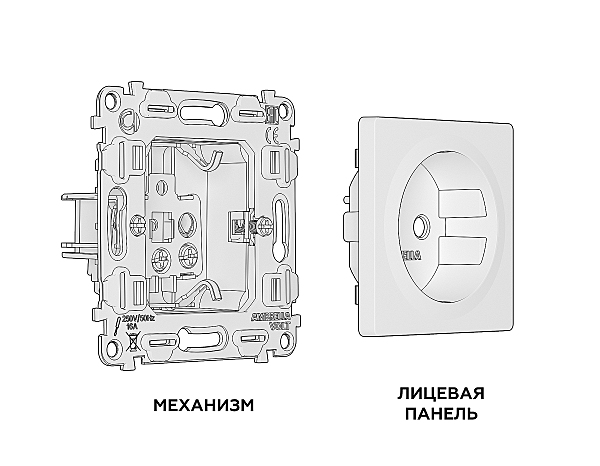 Розетка Ambrella Volt ALFA MA306010