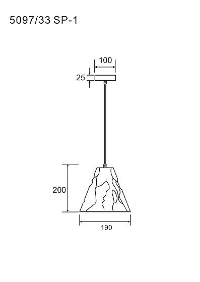Светильник подвесной Divinare Piramide 5097/33 SP-1