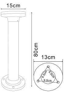 Уличный наземный светильник Arte Lamp Amsterdam A1213PA-1BK