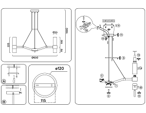 Подвесная люстра Ambrella Heigh Light LH55114