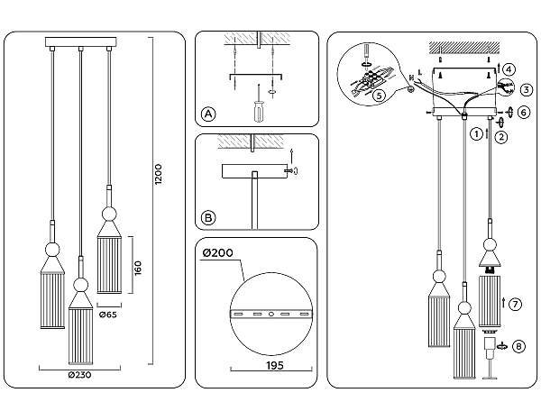 Светильник подвесной Ambrella Heigh Light LH55252