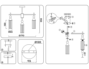 Потолочная люстра Ambrella Heigh Light LH55258