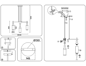 Подвесная люстра Ambrella Heigh Light LH55278