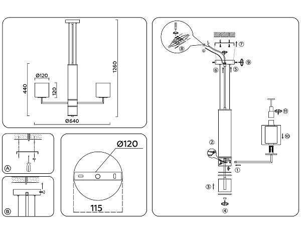 Подвесная люстра Ambrella Heigh Light LH56001