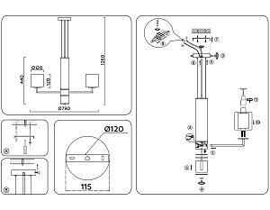 Подвесная люстра Ambrella Heigh Light LH56003