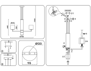 Подвесная люстра Ambrella Heigh Light LH56013