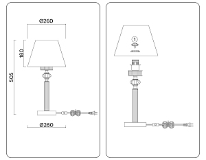 Настольная лампа Ambrella Heigh Light LH71007