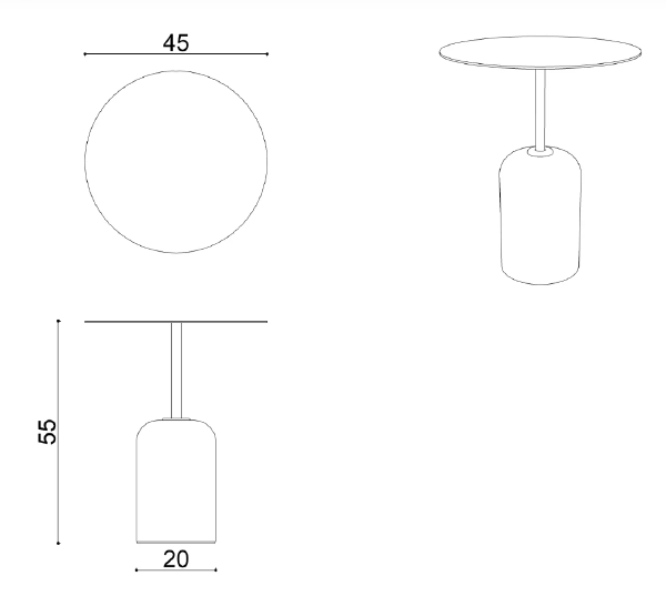 Журнальный стол Delight Collection River River Side Table Ø45