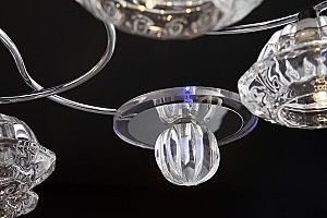 Потолочная люстра с пультом 4889 Eurosvet 4889/13 хром/синий+красный+фиолетовый