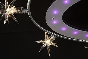 Потолочная люстра с пультом 4970 Eurosvet 4970/11 хром/синий+красный+фиолетовый